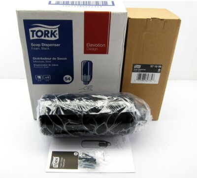 New Case of 4 Tork S4 Manual Foam Soap Dispenser Skincare 571508 Black 