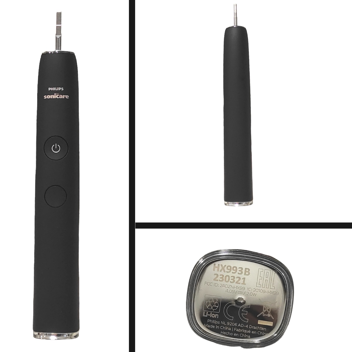 Black Toothbrush Handle HX993B Compatible With PHILIPS