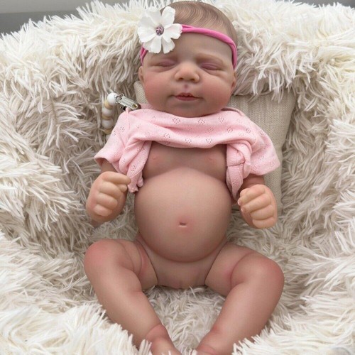 19" Lifelike Reborn Baby Doll Pascale Girl Waterproof Full Body Bath Toy Painted - Picture 3 of 6