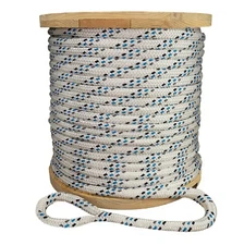 Strongest Double Braid Polyester Cable Wire Pull Pulling Rope W/ 6" Spliced Eyes