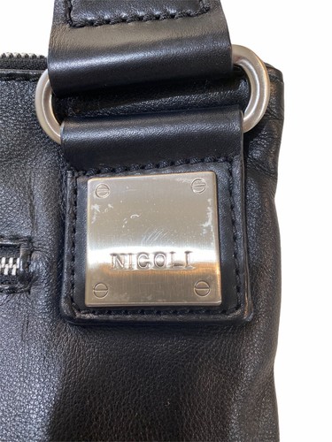 Preowned Nicoli Black Leather Crossbody Purse - Picture 3 of 6
