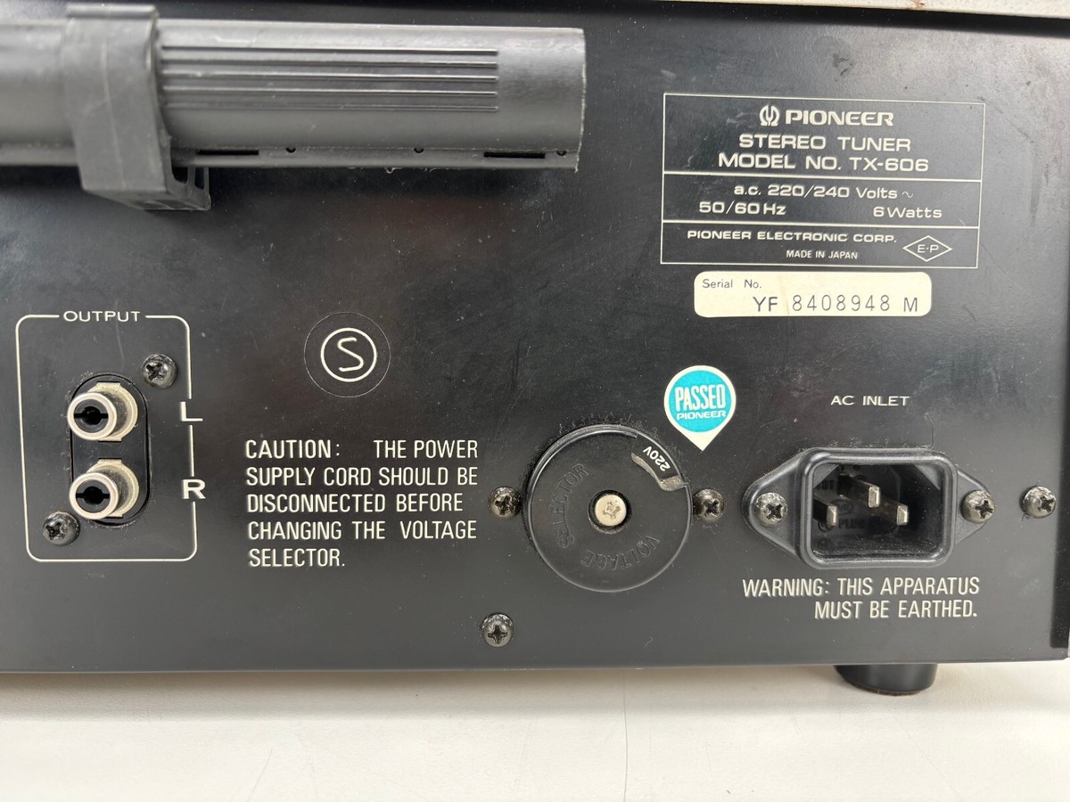 Pioneer TX - 606 stereo tuner | eBay