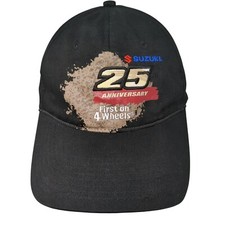 Suzuki 25th Anniversary First on 4 Wheels Strapback Hat Black OS Adjustable