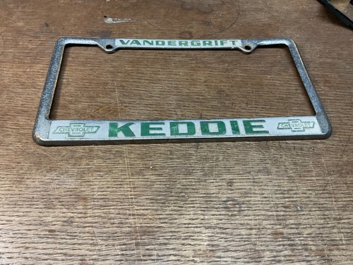 License Plate Frame Keddie Chevrolet Vandergrift PA Vintage Rustic - 第 1/9 張圖片