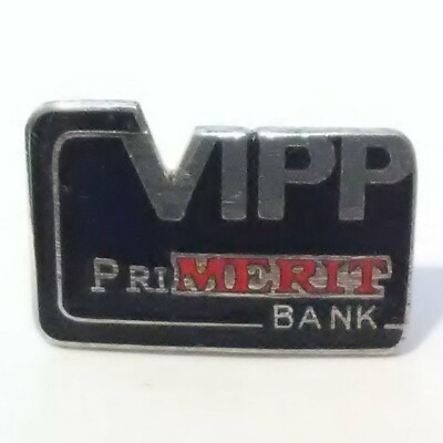 PRI MERIT BANK VIPP LOGO PIN GREAT FOR ANY VINTAGE COLLECTION!