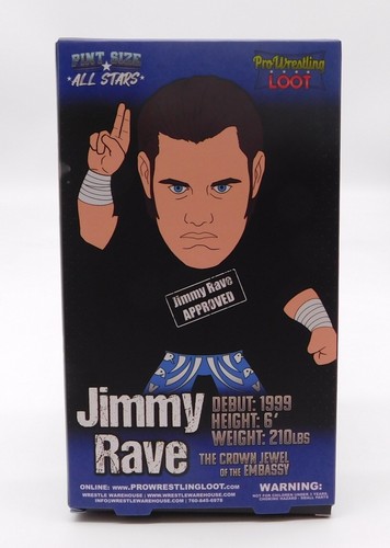 Jimmy Rave Pint Size All Star Wrestling Loot Action Figure Impact TNA Blue - Picture 2 of 7