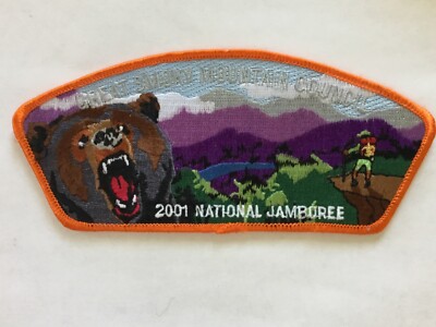 Great Smoky Mountain Council 2001 National Scout Jamboree JSP Orange patch cs