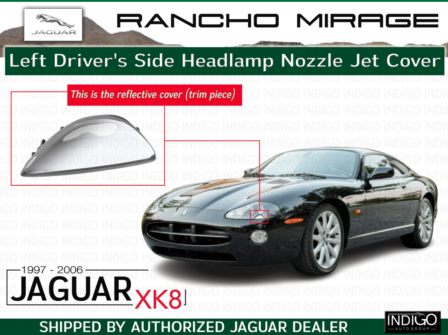 Jaguar OEM Xk8 Washer Headlight Nozzle Cover Left LJA7055FA for sale