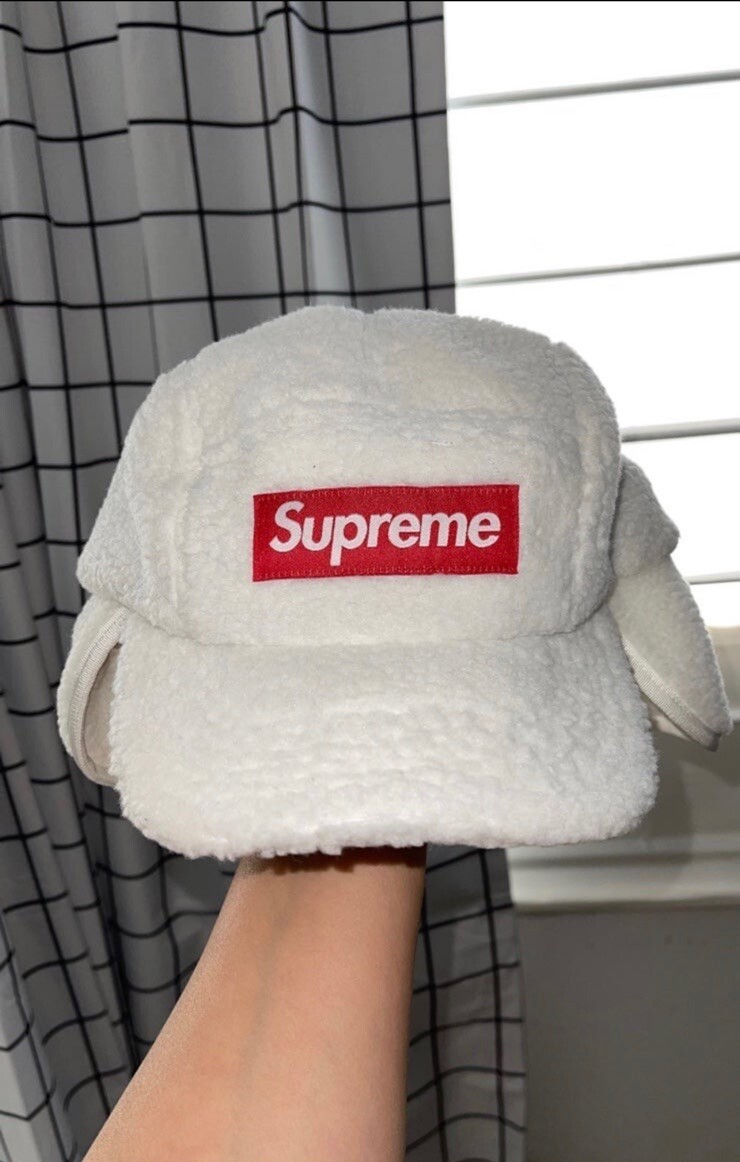 Supreme Deep Pile Earflap Camp Cap white | eBay