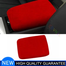 For Audi A4 A5 2017-2022 Red Suede Car Car Armrest Box Cover Trim Protector 1PCS