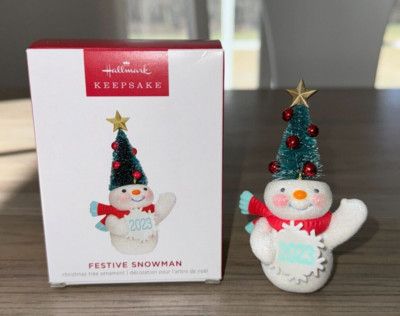 New 2023 Hallmark Keepsake Festive Snowman Limited Edition
