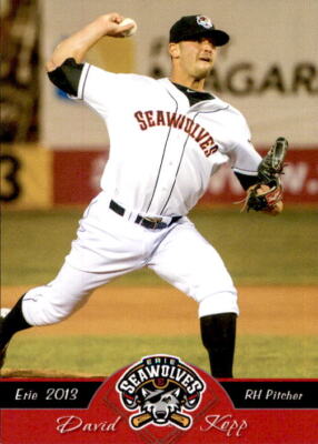 2013 Erie SeaWolves Grandstand 14 David Kopp Coral Springs Florida Baseball Card