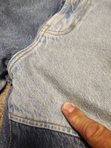 Pacsun Jeans Size 31x32 Patch Work High Slim Taper Mixed Patch Denim Coloblock - Picture 6 of 6