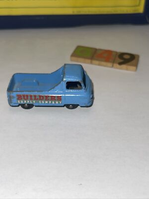 Vintage Lesney Matchbox #60 Morris J2 Pickup Truck Regular Wheel 1958 Blue