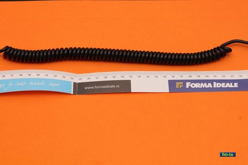 Cordon de téléphone vintage (du bon vieux des années 70) spirale - fil de téléphone - NOIR - Photo 6 sur 11