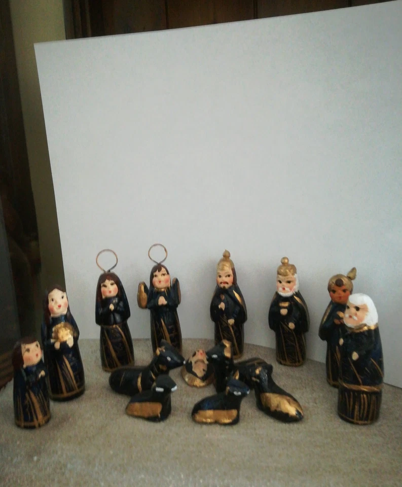 Presepe terracotta blu messicano fatto a mano - Immagine 2 di 4