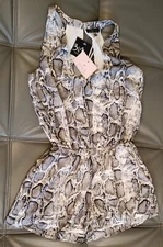 Blue Blush Women's Snake Skin Romper Size Small