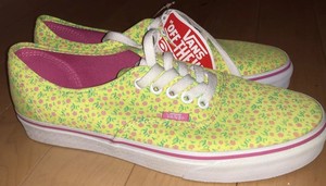 vans authentic yellow neon