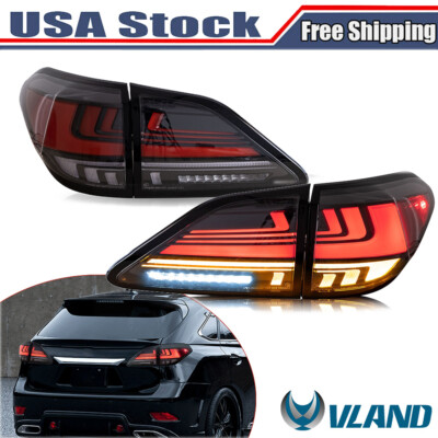 2x Tail Light Rear Sequential Lamps LED For 2009-2015 Lexus RX350 RX450 Red Lens