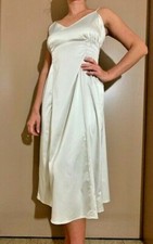 NWT ZARA Women Dress with Elastic Waist Ivory Size S #C455 7901 626 711