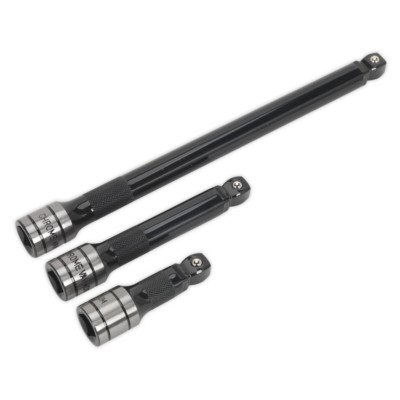 Sealey AK7692 Wabble/Starr Verlängerungsstab Set 3-teilig 1/2'''' Sq Antrieb schwarz Serie