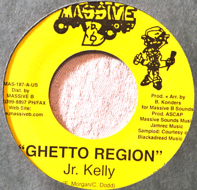 Jr Kelly Ghetto Region Reggae Rap Hip Hop Shiny VG+ 45 7'' Vinyl -Check Coupons!