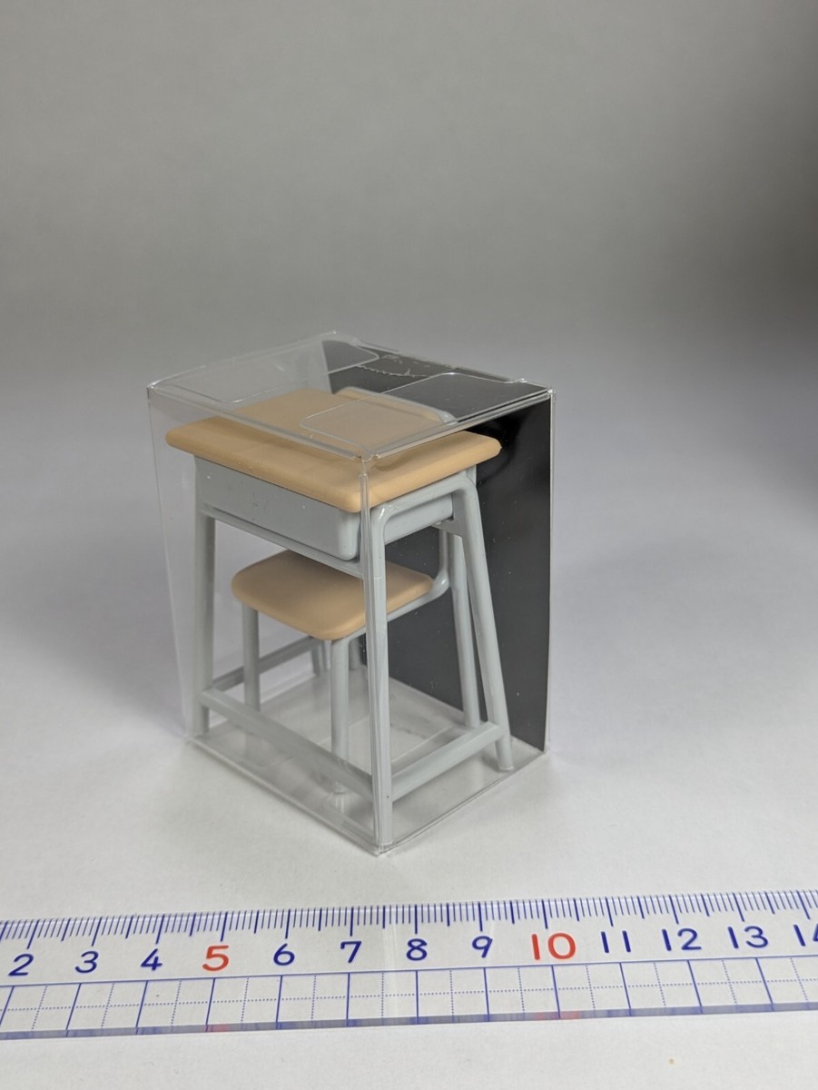 Cute Miniature Goods School desk set chair (Daiso) 1/12 scale
