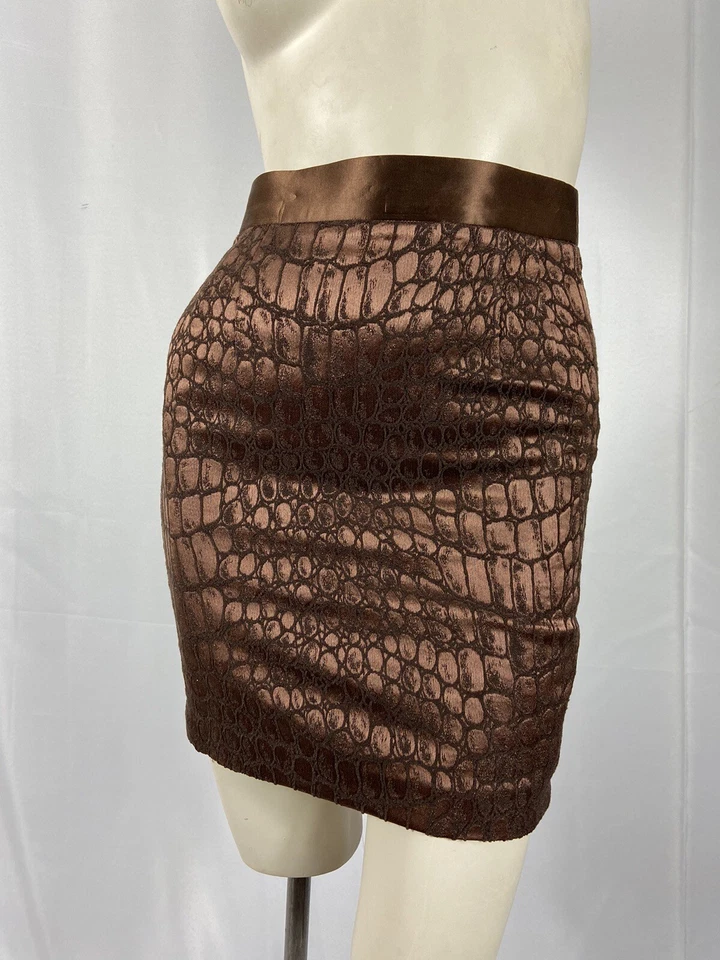 Traje Falda de Noche LOUIS FERAUD VINTAGE TALLA 34 Color Bronce Acento Lazo Foto 4 de 4