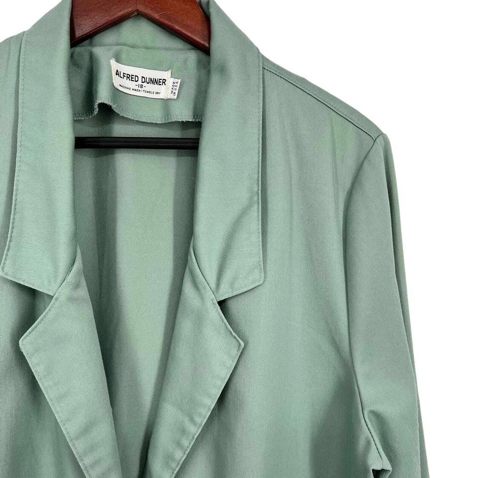 Blazer Chaqueta Blusa Camisa Top Negocios Alfred Dunner Talla Grande 18 Verde Salvia Foto 4 de 4