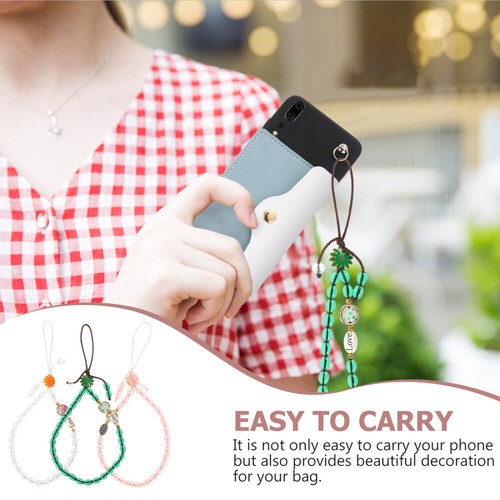 3 Pcs Mobile Phone Straps Daisy Pattern Beaded Charms Beads Decoration Acessory - Zdjęcie 12 z 12