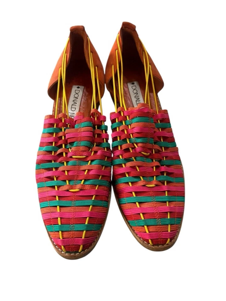 Zapatos sin cordones coloridos Donald Pliner talla 8 informales para mujer planos de verano Foto 2 de 4