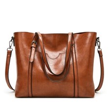 Women s New Style Leather Purse Large Capacity Handbag Solid Tote Bags
