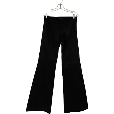 Massimo Dutti Women Flare Pants trousers EU 36 US Black Mid