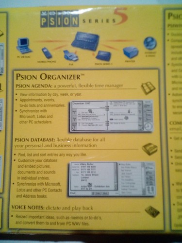 PSION 5 BOX + câble RS232 + CD PsiWin2 + guide, Royaume-Uni - Photo 14 sur 18