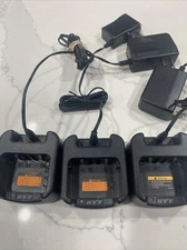 Lot Of 2 Hytera CH10L19 Rapid-Rate Charger with PS1014 HYT TC-508 TC-518 TC-580