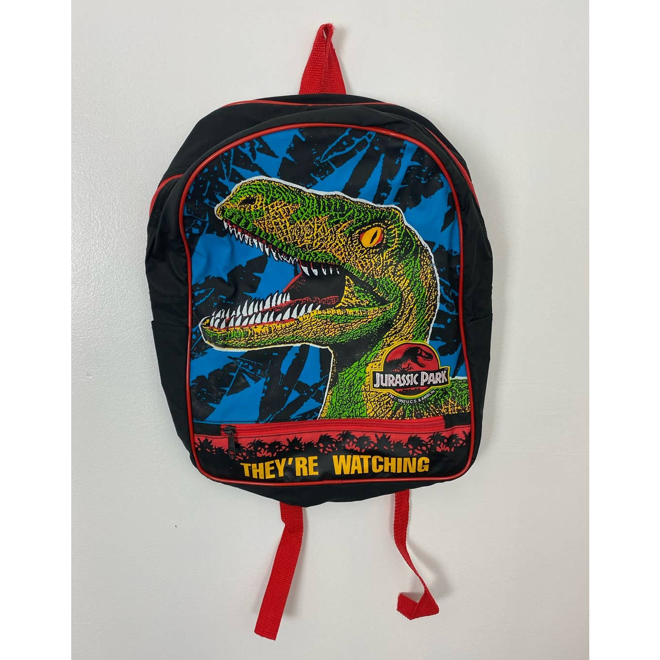 VTG 1992 Jurassic Park UCS & Amblin graphic backpack bookbag