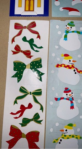 Vintage Mrs Grossmans Aufkleber Weihnachten Schneeflocke Bäume Bänder Zuckerstange #14 - Bild 7 von 7