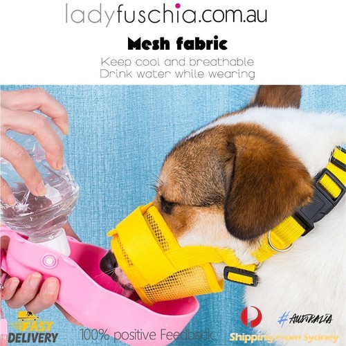 Pet Dog Adjustable Mask Stop Bark Bite Mesh Soft Mouth Muzzle Grooming Chewing - Picture 2 of 26