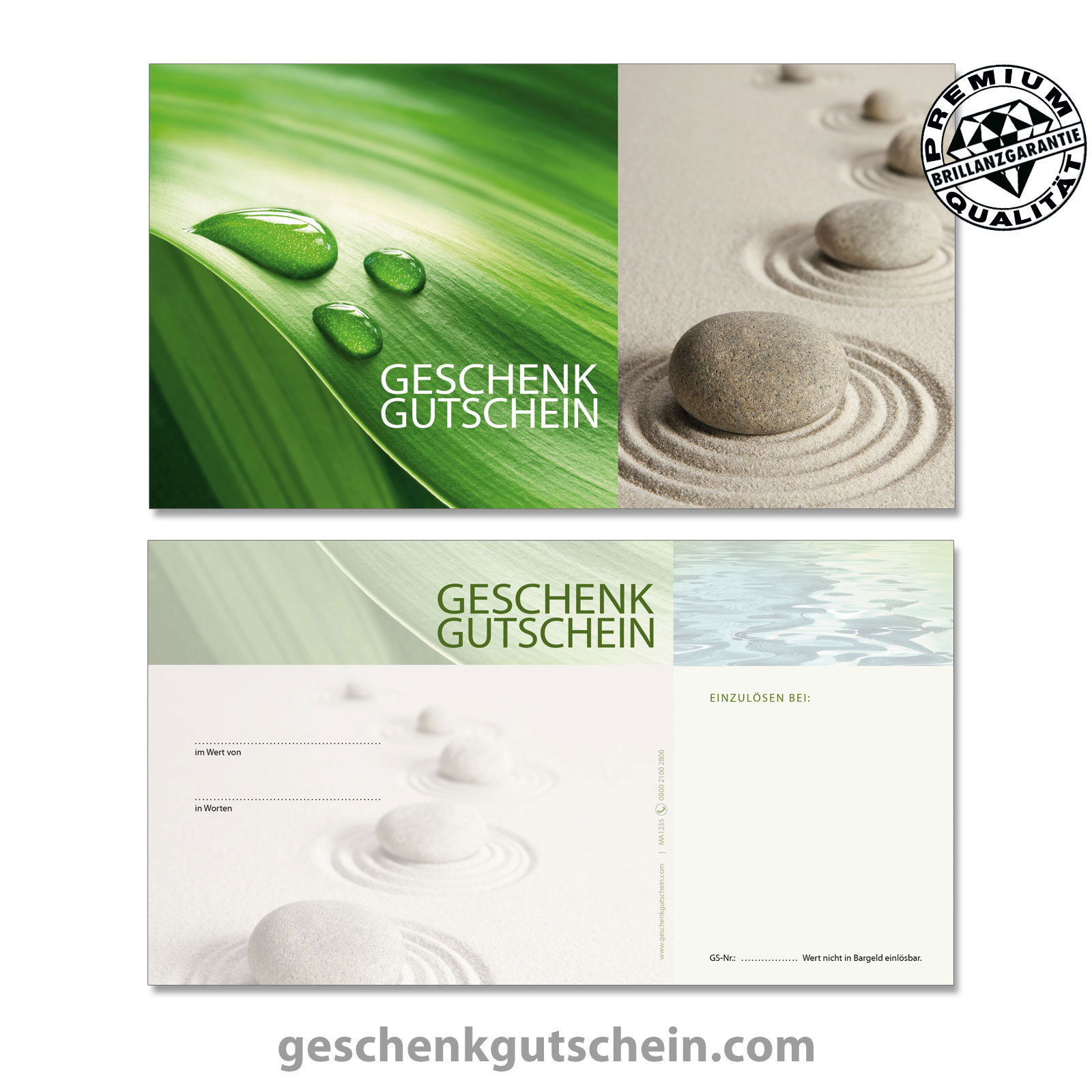 Gutscheinkarten "Standard" für Physiotherapie, Naturheilkunde MA1235