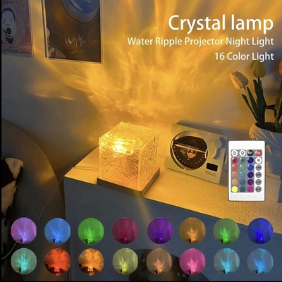 USB Ocean Wave Dynamic Water Ripple Pattern Multicolor Bedroom Decoration Light 