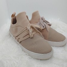 Steve Madden Lancer Blush Pinkish Tan Trainers Sneakers Lace Up Women's Size 6.5