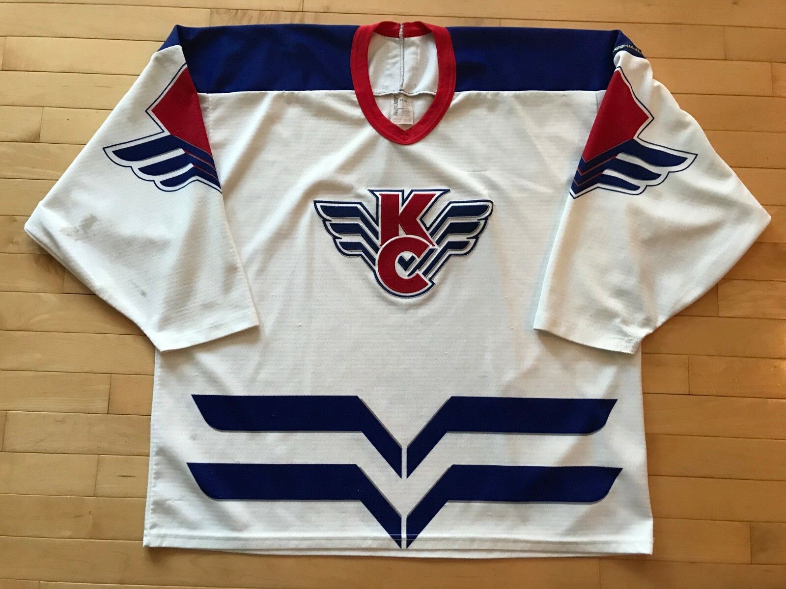 VTG Moscow Soviet Wings KC Russia Hockey Jersey Men's Sz XL Sewn Bauer ...