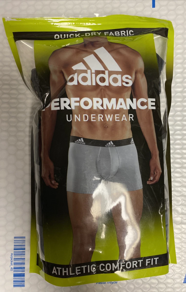 Adidas Men's Climalite Trunk Underwear Athletic Comfort Fit Quick Dry Open  Pkg