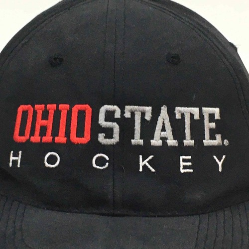 Vintage 90er Jahre Ohio State Hockeykappe Mütze OSU Topper Erwachsene Skript verstellbar - Bild 3 von 12