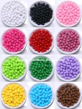 Round Ball Spacer Beads Acrylic Beaded Opaque Bracelet Spacer Jewelry Making DIY