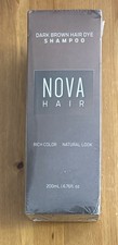  NEW SEALED Nova Hair Dark Brown Hair Dye Shampoo 200ML Paraben Free Non-Toxic
