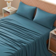 Full Size 4 Piece Sheet Set - Comfy Breathable Cooling Bed Sheets Set