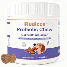 Probiotics for Dogs, Pet Immune Digestive Health, Diarrhea Support 40 Soft Chews