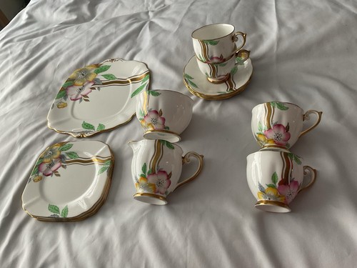 Ancien service à thé 4 personnes cloche art déco Chine 15 pièces - Photo 2/15