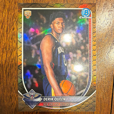 Topps 2025-26 Bowman Chrome Derik Queen RC New Orleans Pelicans BCV-13 Green